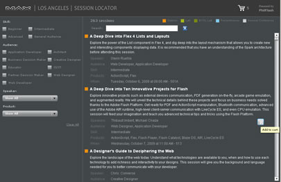 MAX 2008 - Session Locator by inWay