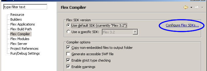 Flex Builder Configuration