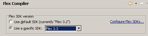 Utiliser le SDK 3.3 pour votre projet Flex