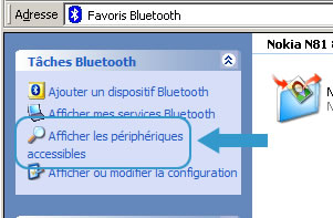 Afficher les périphériques accessibles