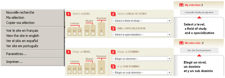 Changement de langue